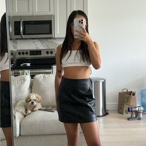 Lulus high waisted leather skirt